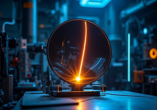 Professionele optische testopstelling met een laser-interferometer in een stofvrije omgeving